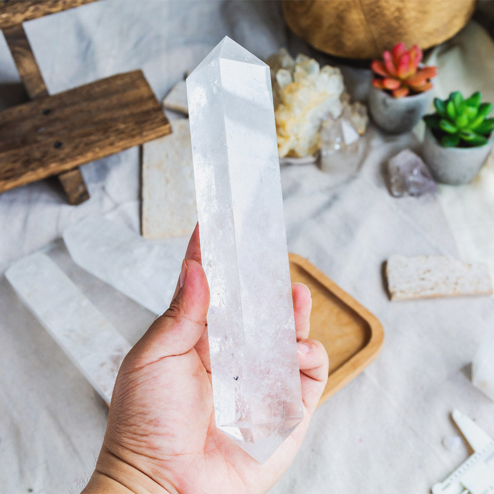 Reikistal Clear Quartz Tower With Double Point