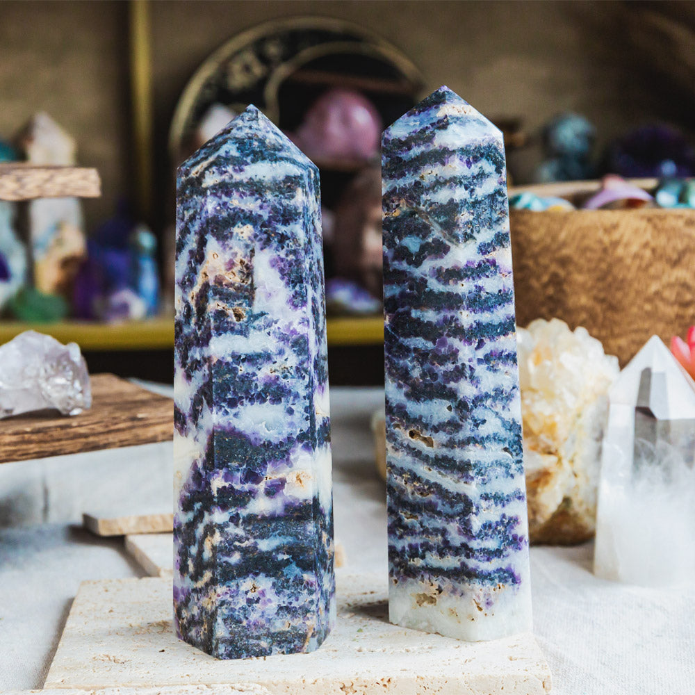 Reikistal Purple Zebra Jasper Tower