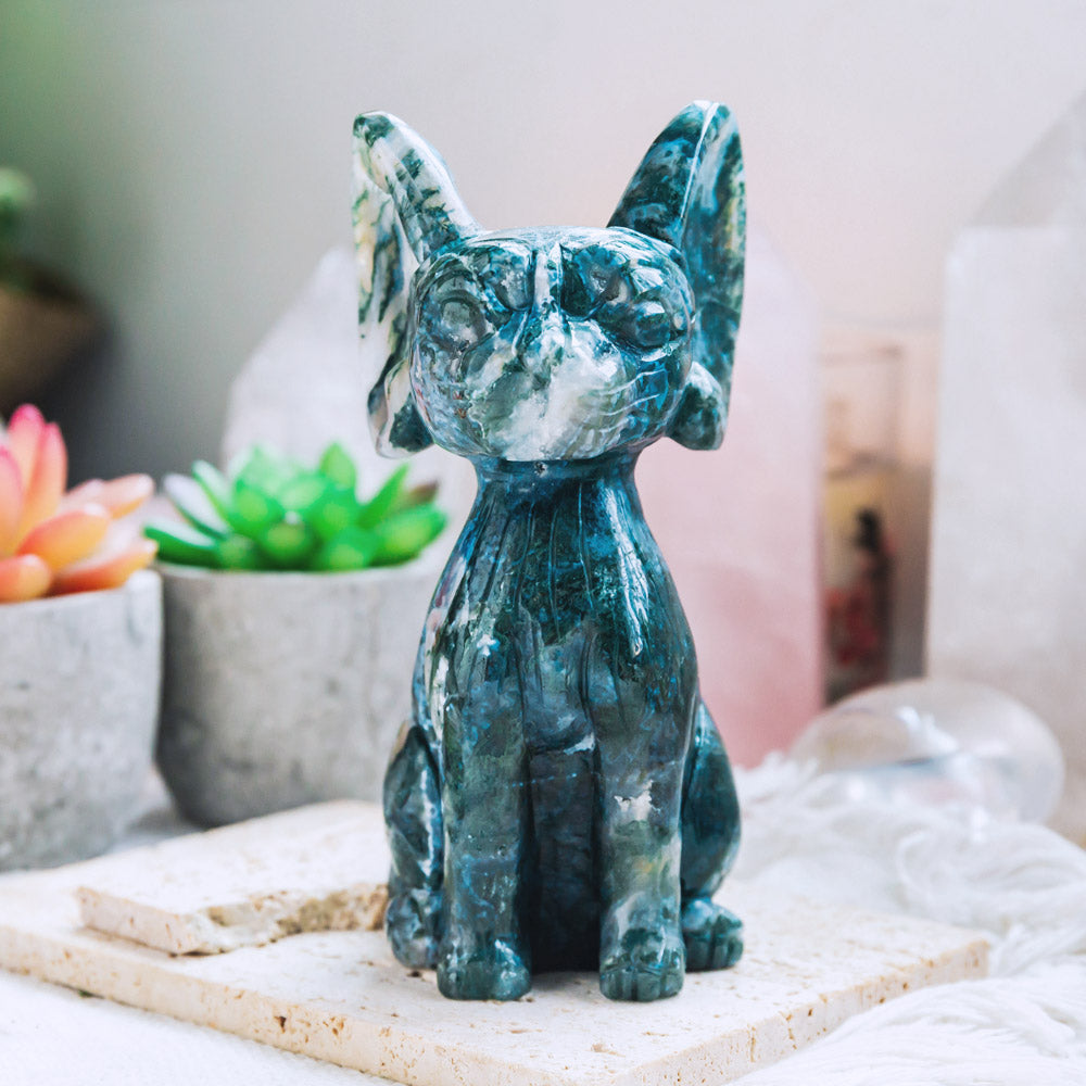 Reikistal Moss Agate Sphynx Cat