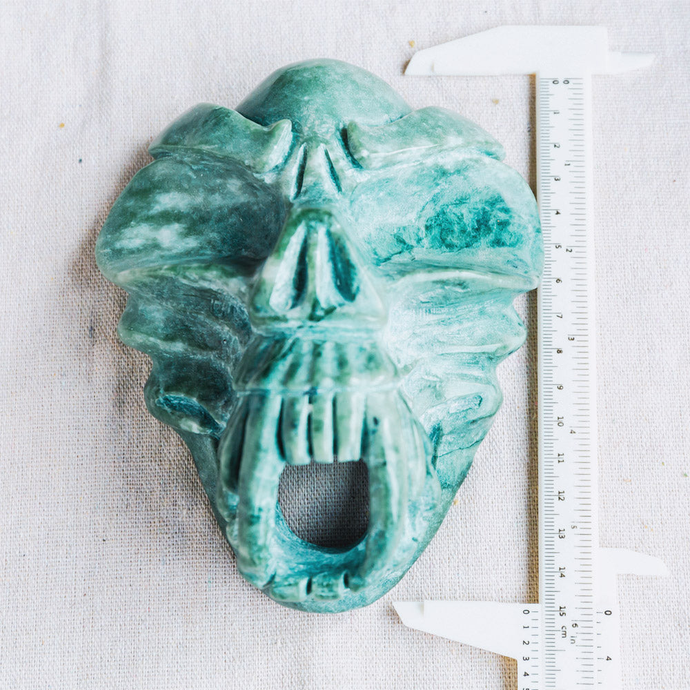 Reikistal Hsiuyen Jade Mask Skull