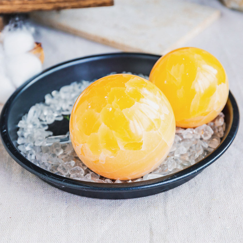 Reikistal Orange Calcite Sphere