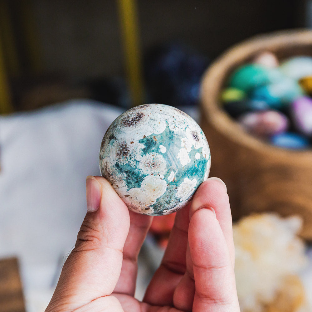 Reikistal Russia Flower Agate Sphere