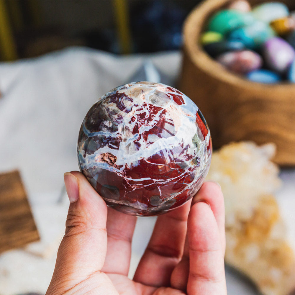 Reikistal Ocean Jasper Sphere