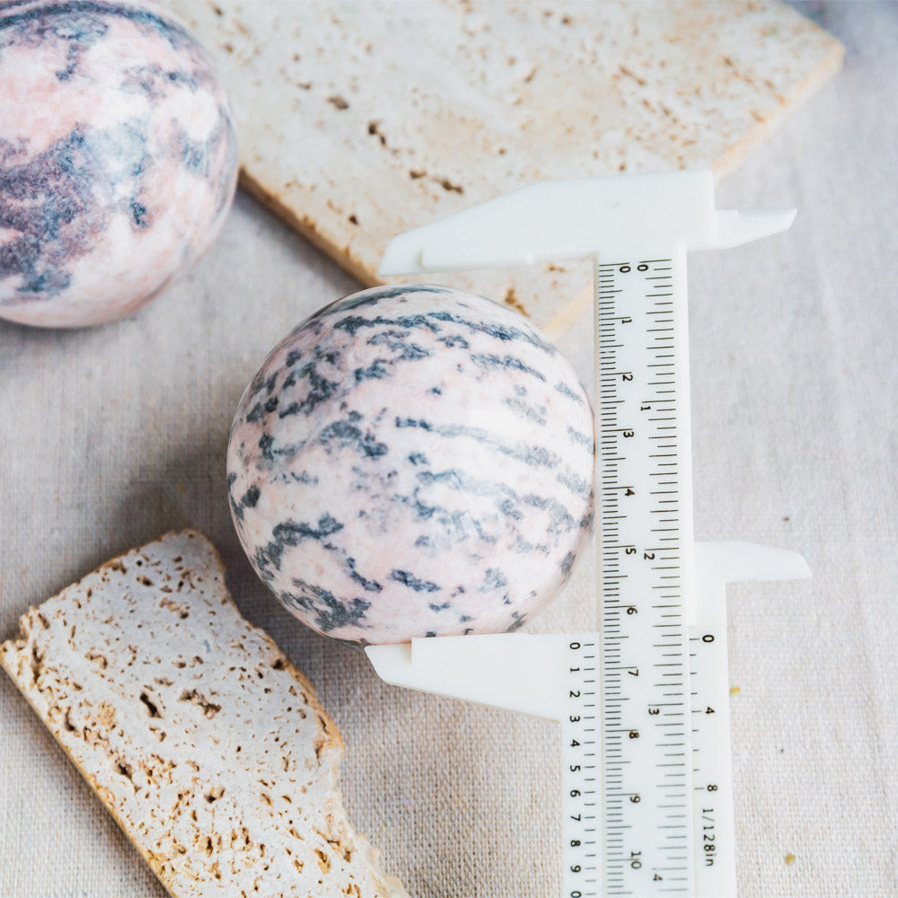 Reikistal Pink Zebra Jasper Sphere