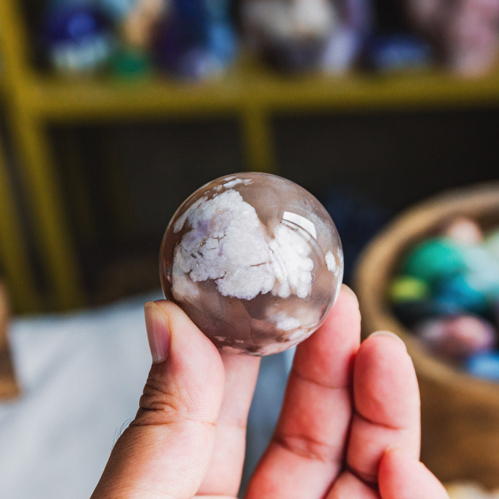 Reikistal Flower Agate Sphere