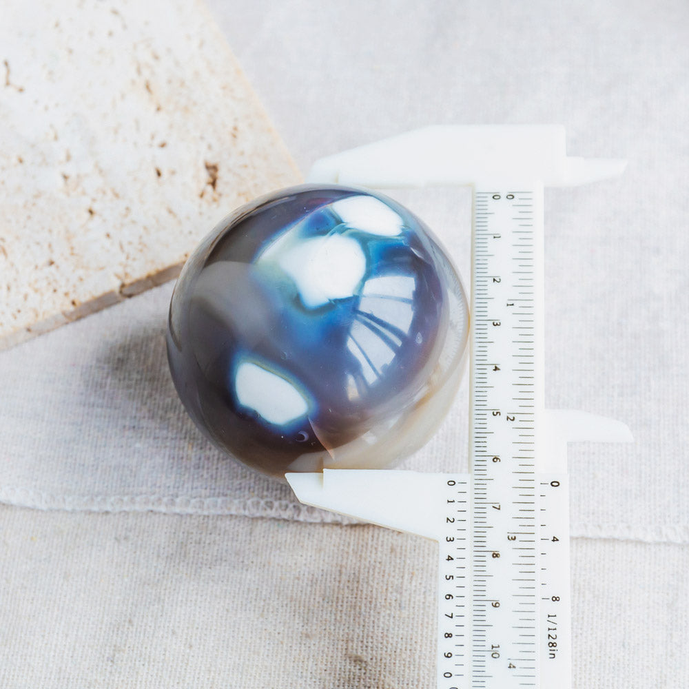 Reikistal Orca Agate Sphere