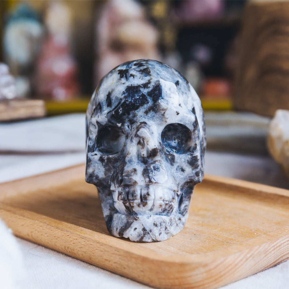 Reikistal Black Sphalerite Skull