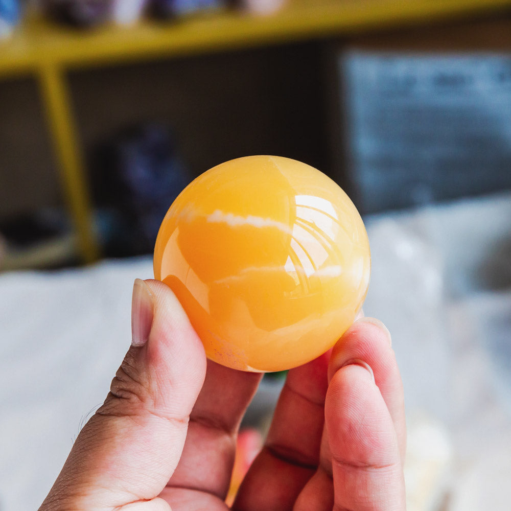 Reikistal Orange Calcite Sphere