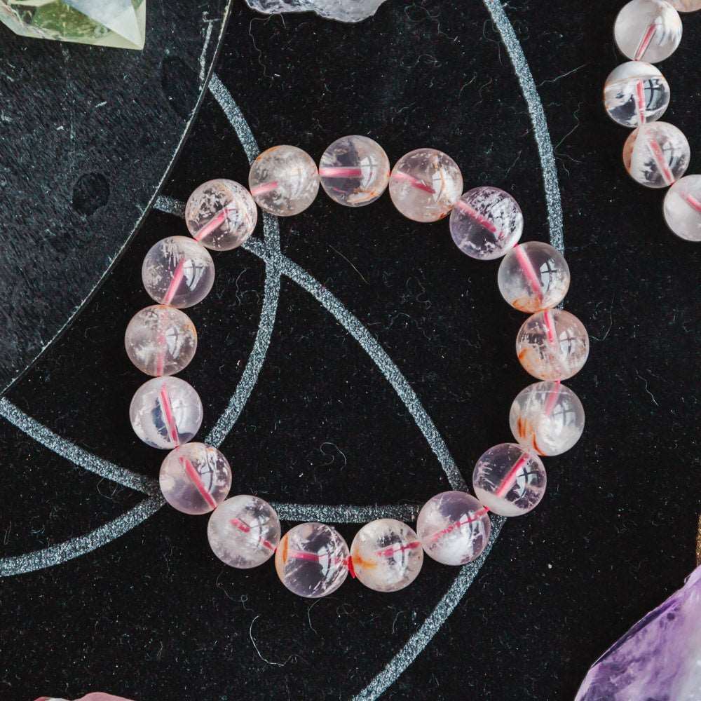 Pink Phantom Quartz Bracelet