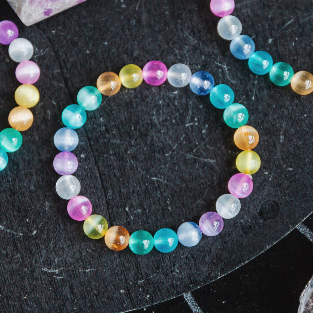 Reikistal Rainbow Selenite Bracelet
