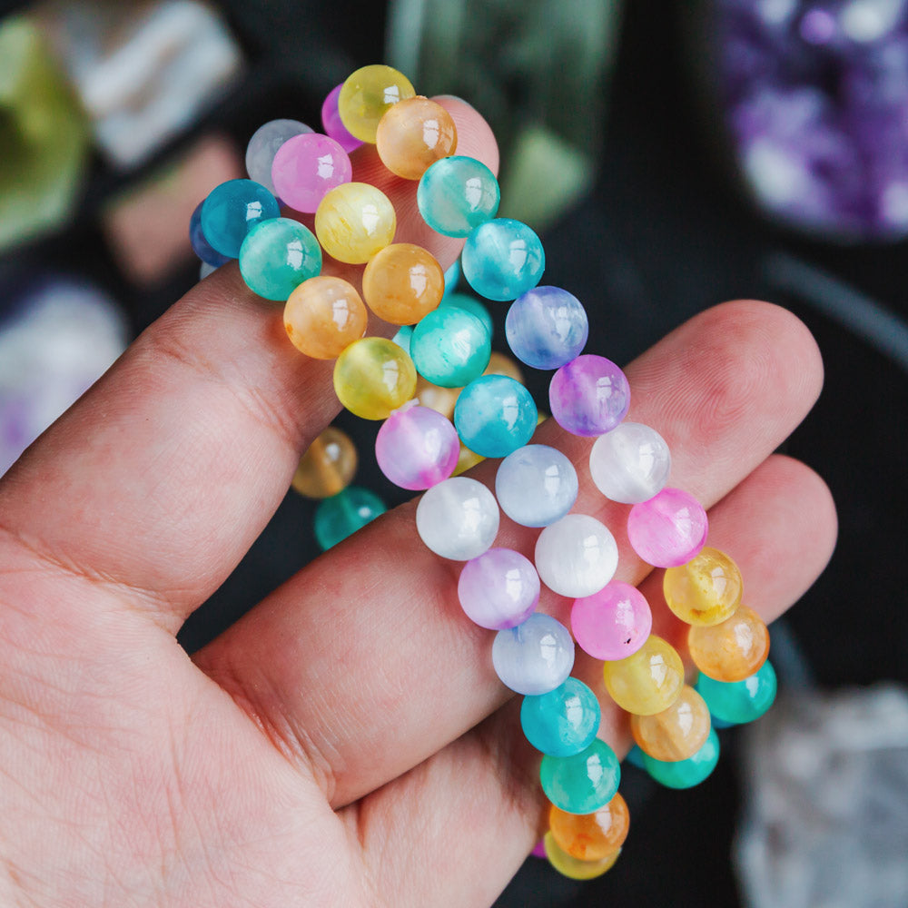 Reikistal Rainbow Selenite Bracelet