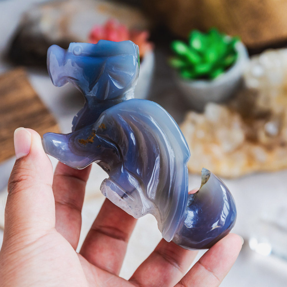 Reikistal Druzy Agate Flying Dragon