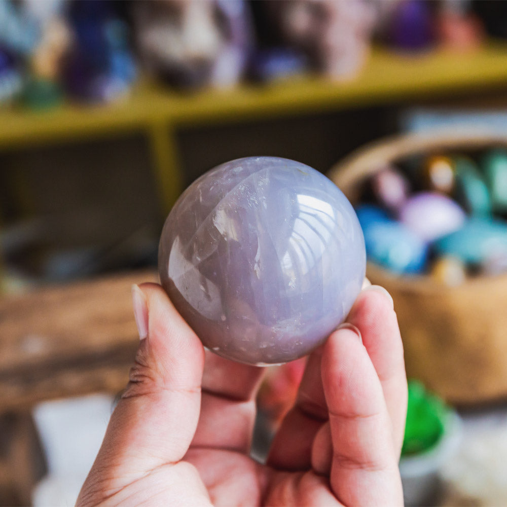 Reikistal Blue Rose Quartz Sphere