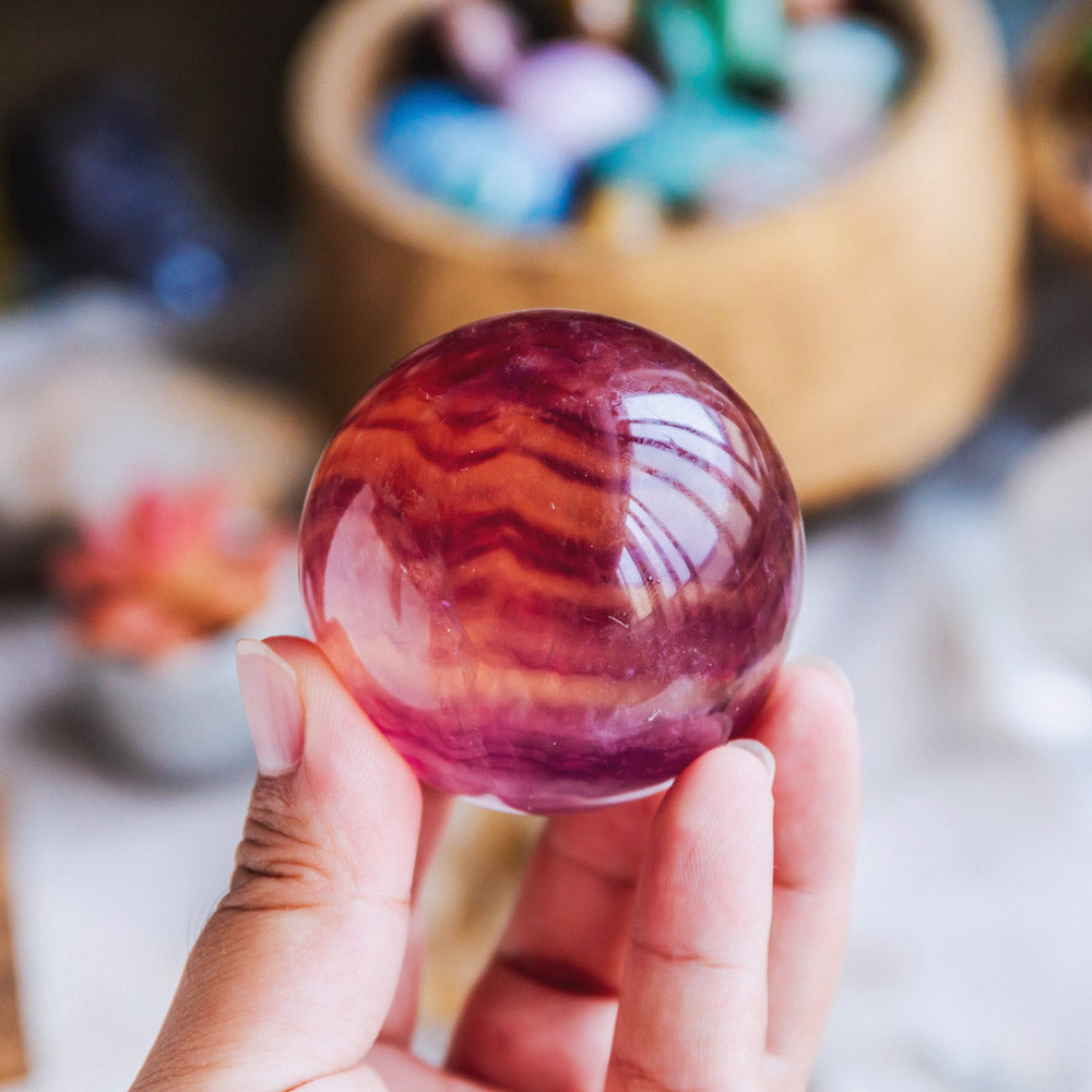 Reikistal Purple Fluorite Sphere