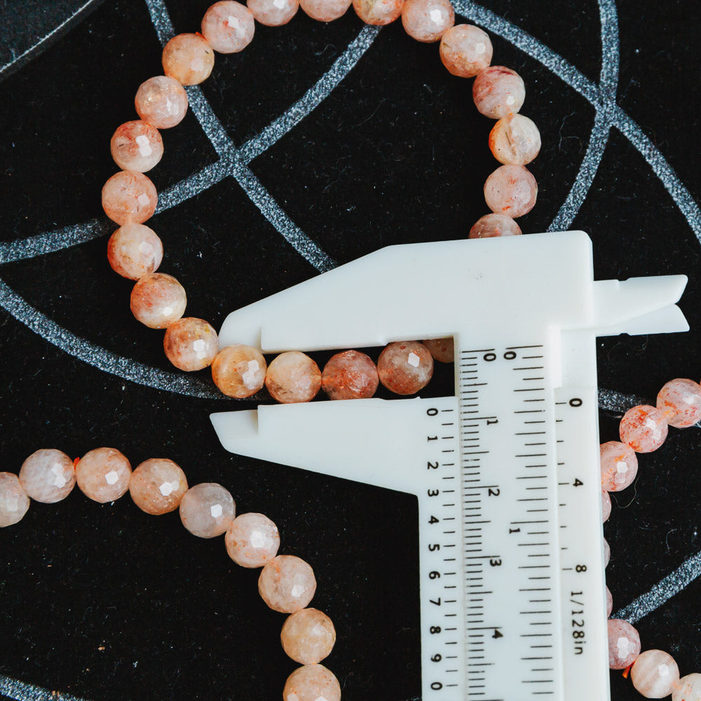 Reikistal Sunstone Diamond Face Bracelet