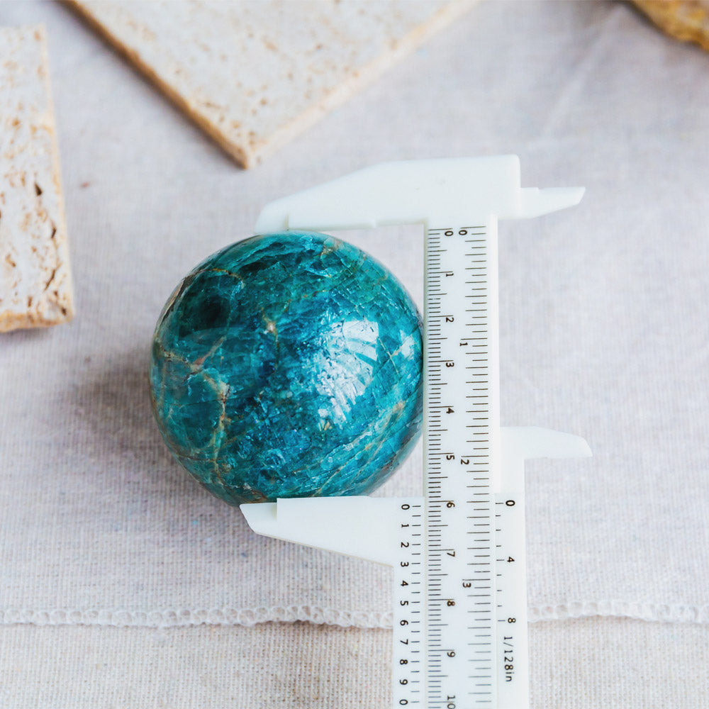 Reikistal Blue Apatite Sphere