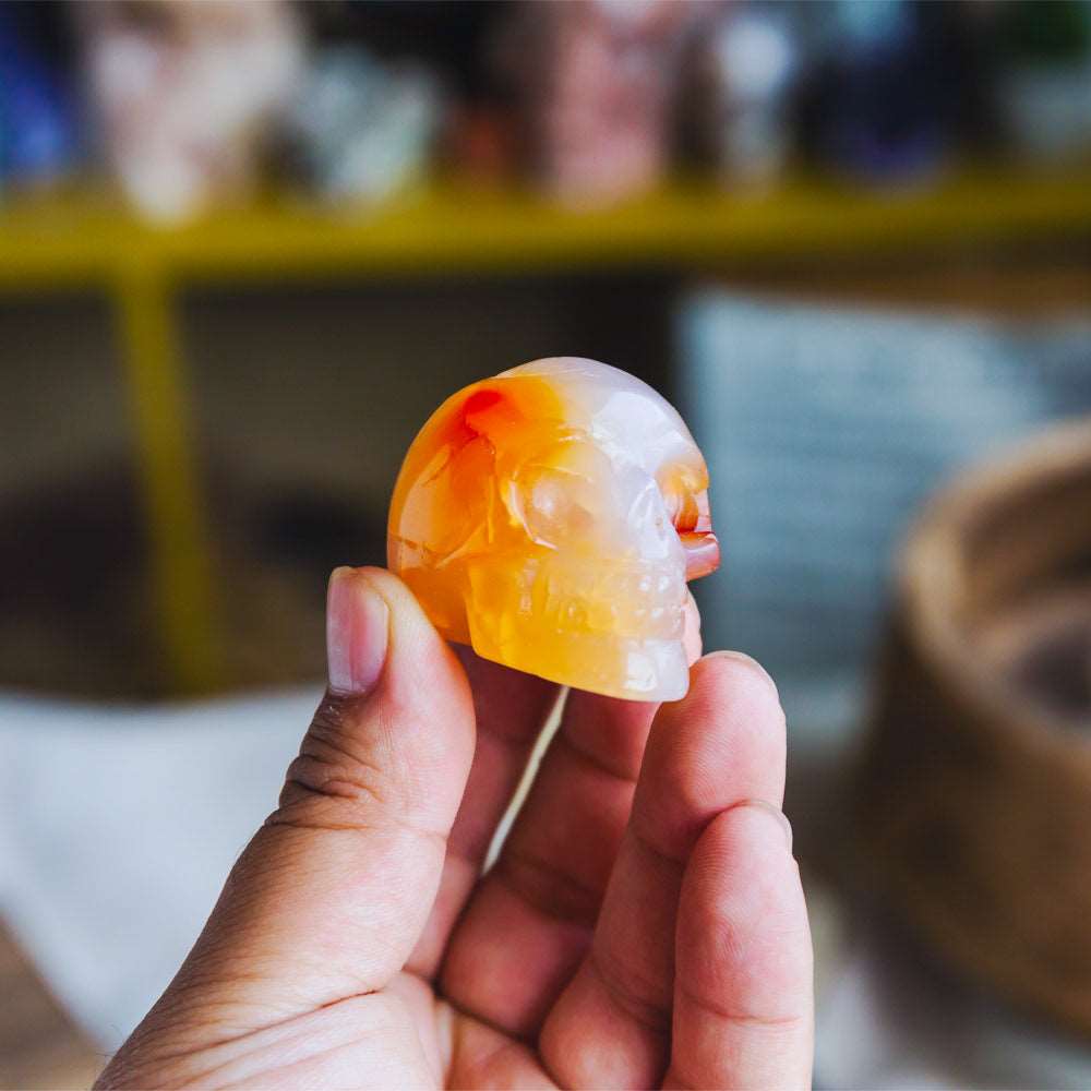 Reikistal 1.5''Carnelian Skull