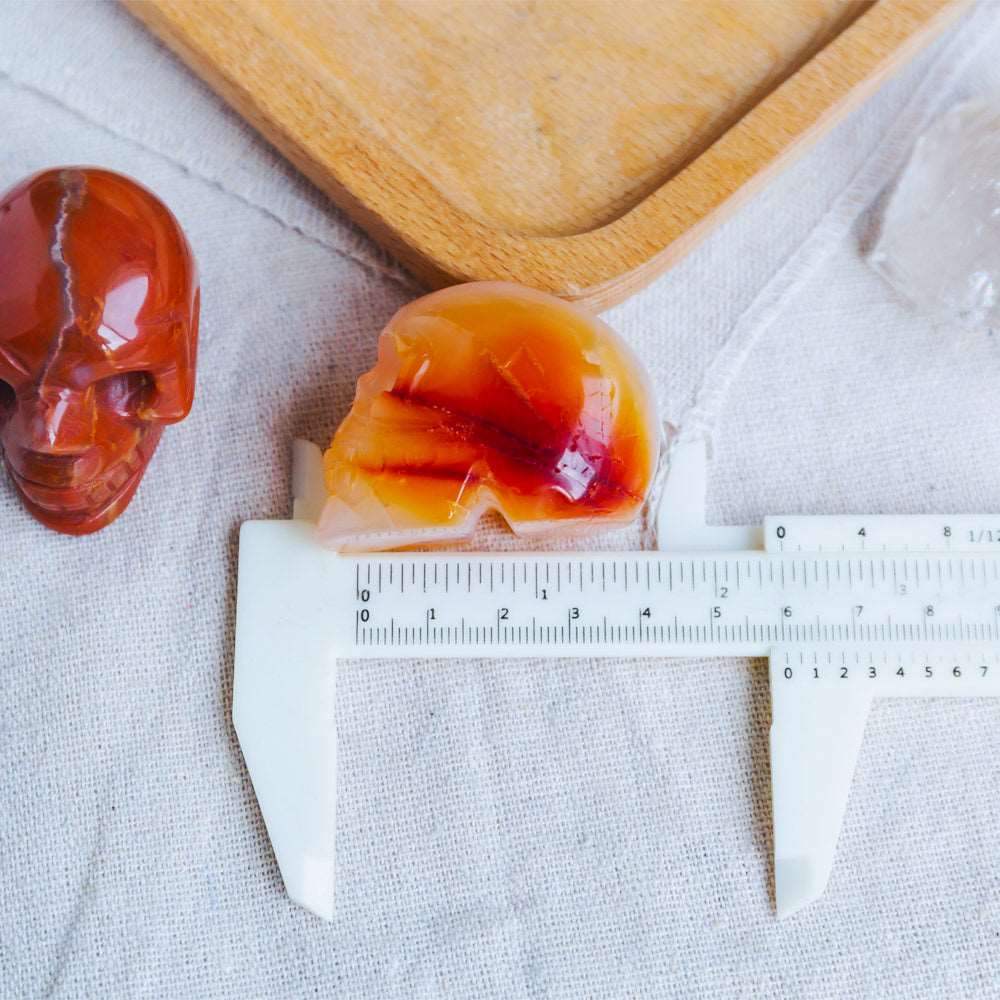 Reikistal 1.5''Carnelian Skull