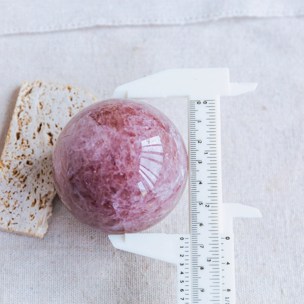 Reikistal Red Strawberry Quartz Sphere