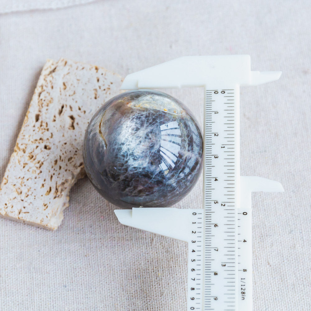 Reikistal Black Moonstone Sphere