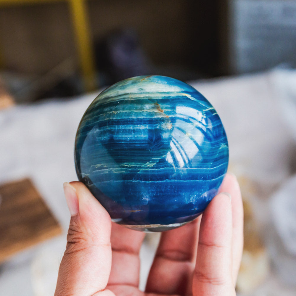 Reikistal Blue Onyx Sphere