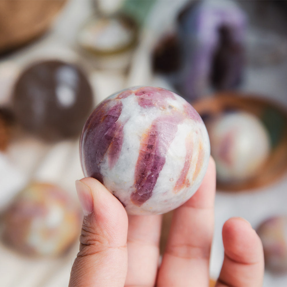 Reikistal Pink Tourmaline Sphere