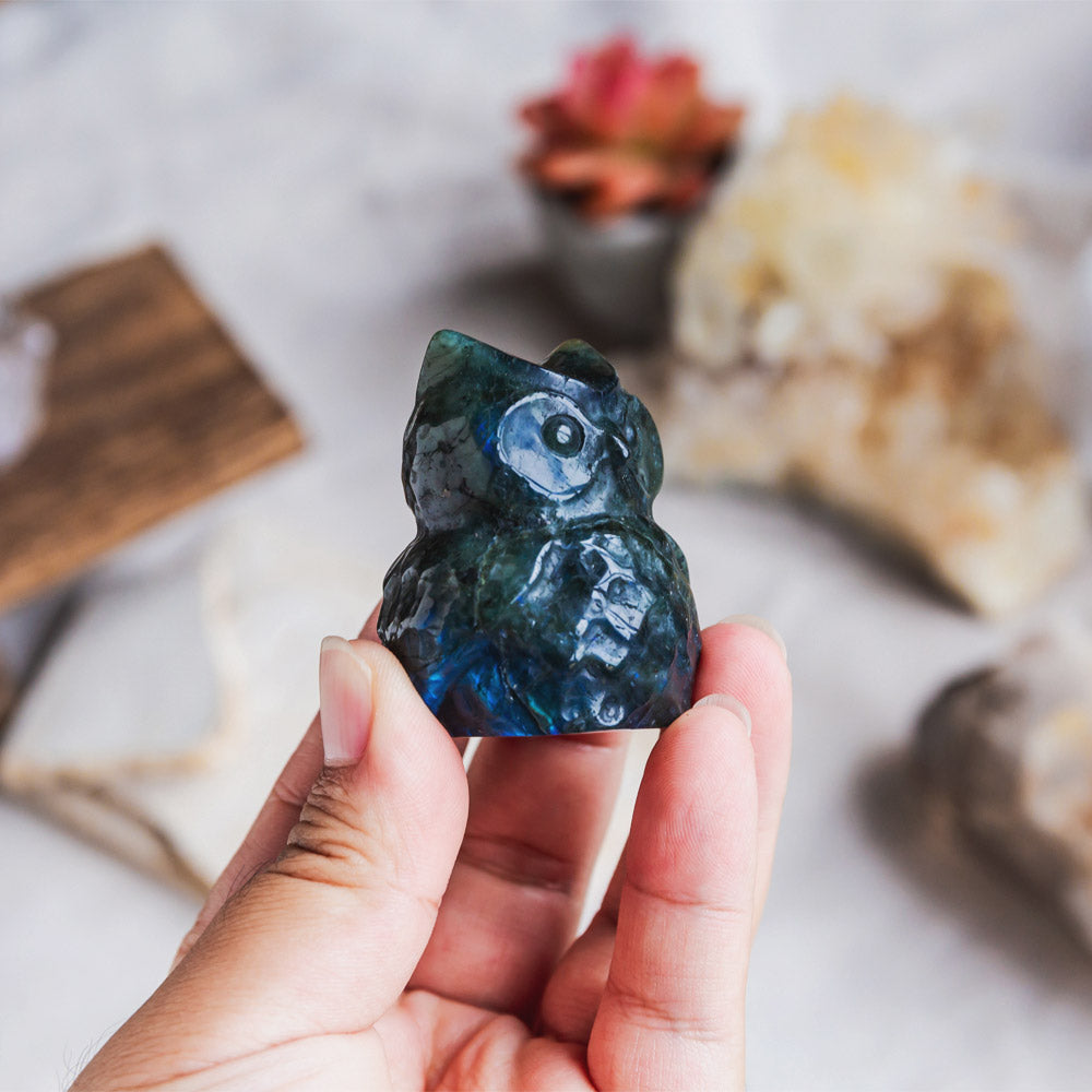 Reikistal Labradorite Owl