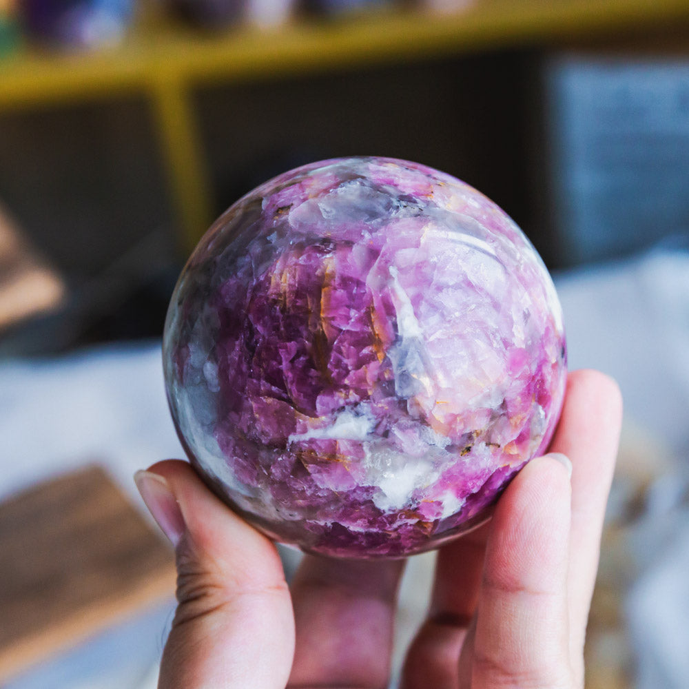 Reikistal Pink Tourmaline Sphere