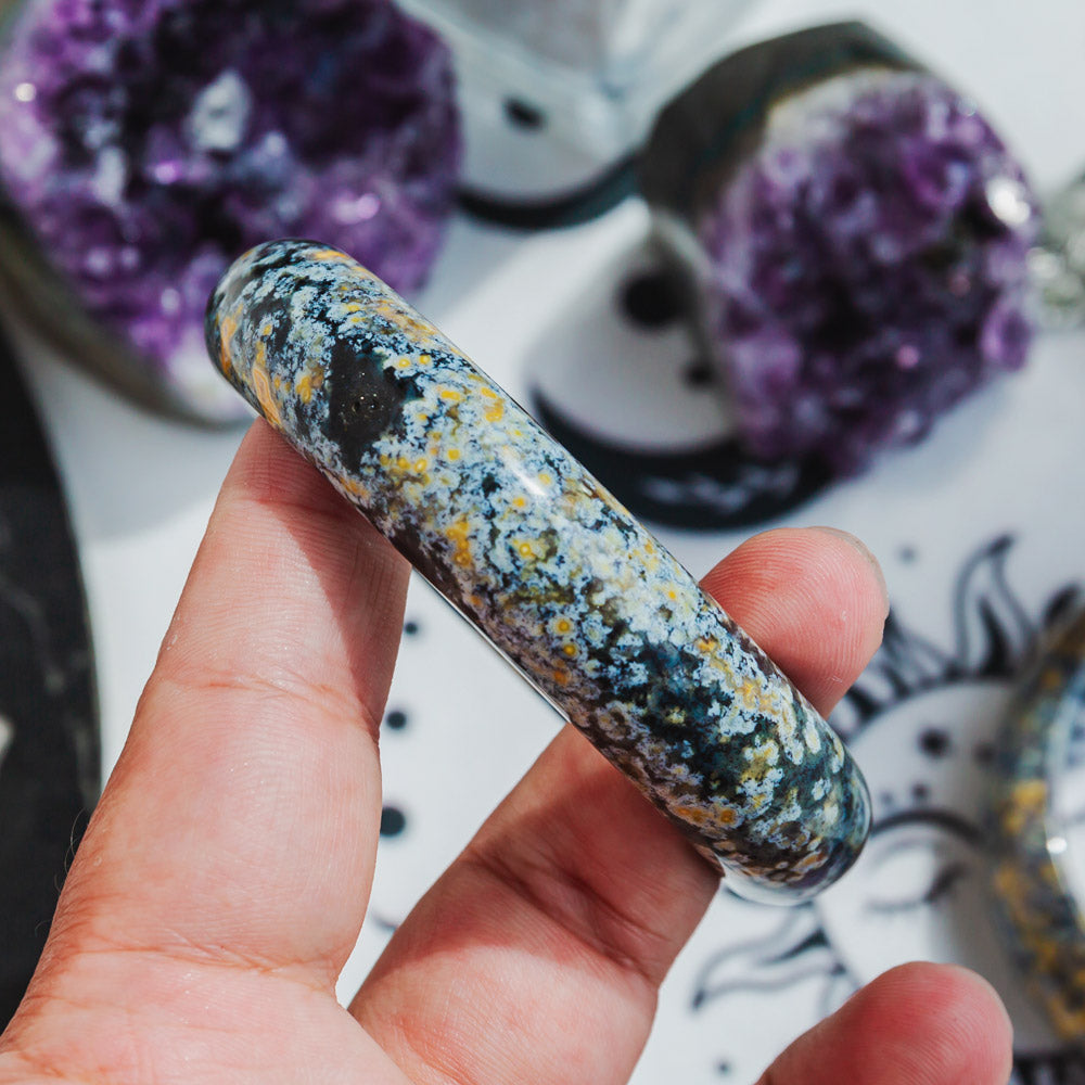 Reikistal Bubble Ocean Jasper Bracelet