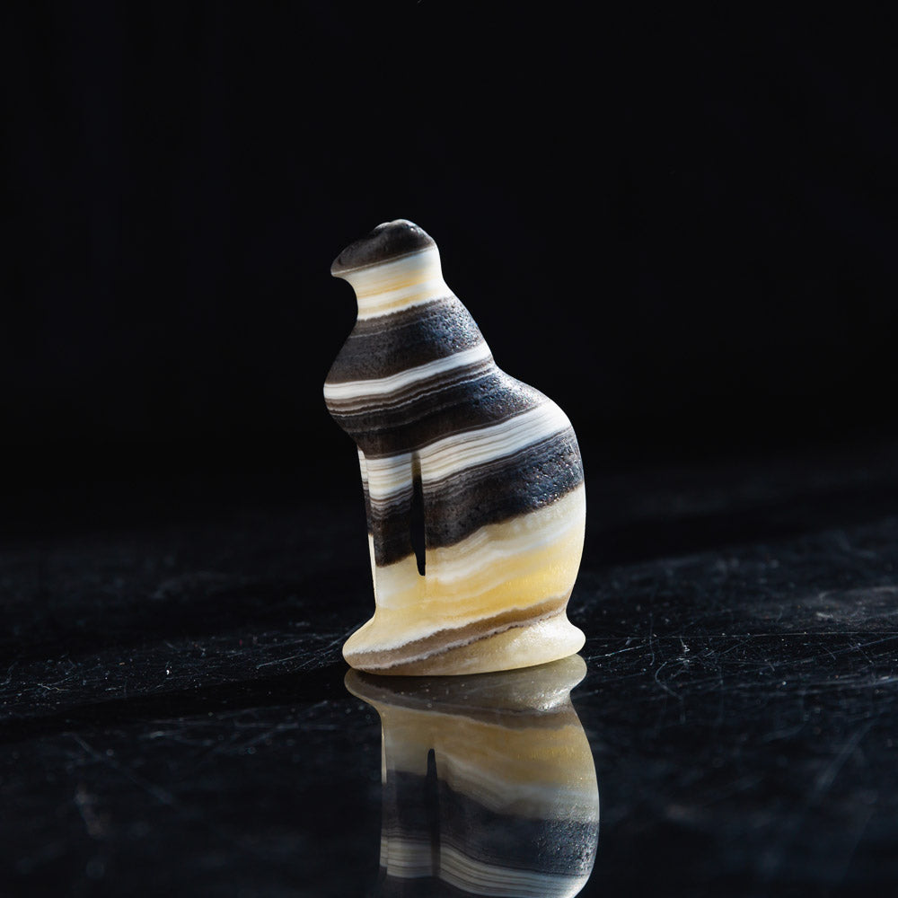 Reikistal Zebra Calcite Cat