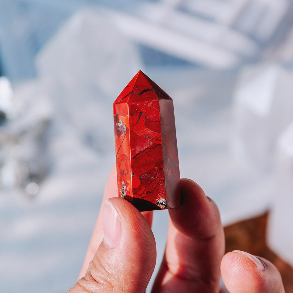 Reikistal 2" Red Jasper Point