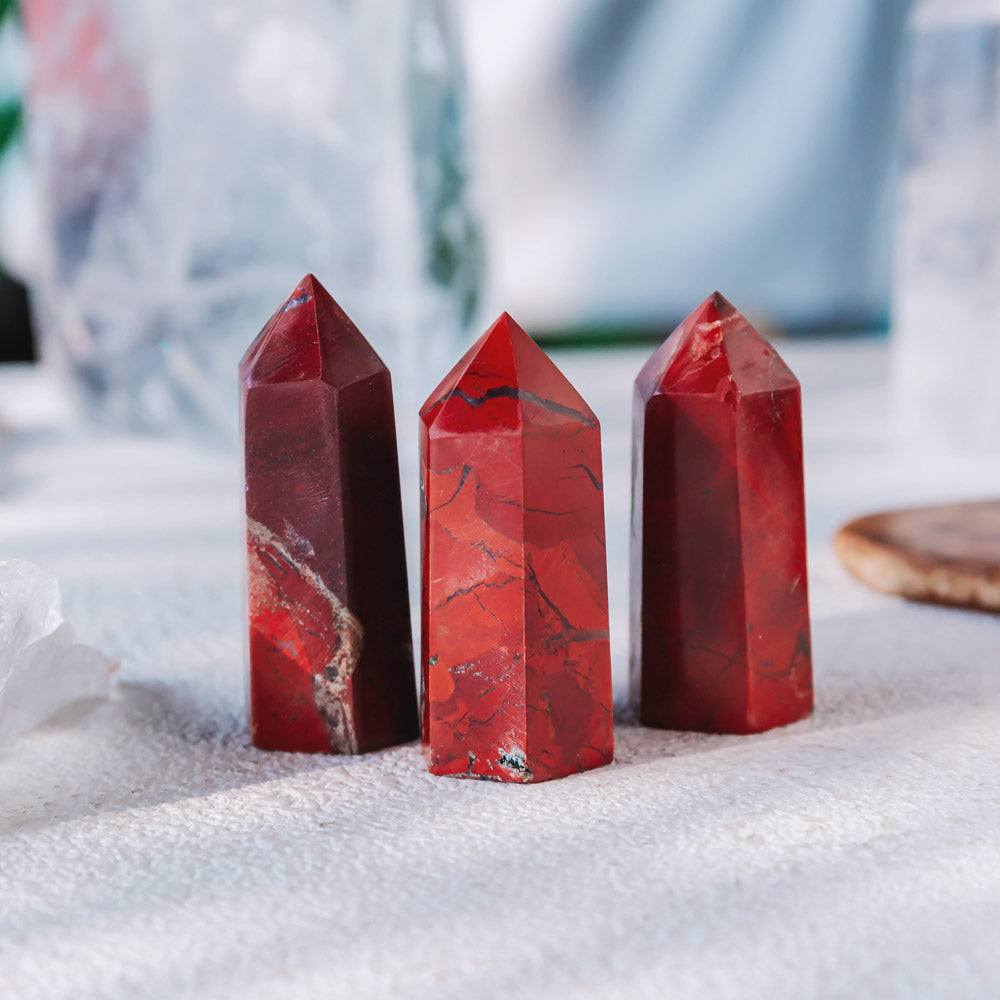 Reikistal 2" Red Jasper Point