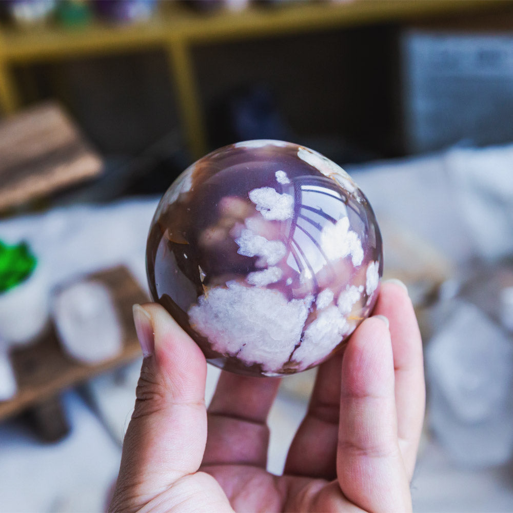 Reikistal Flower Agate Sphere