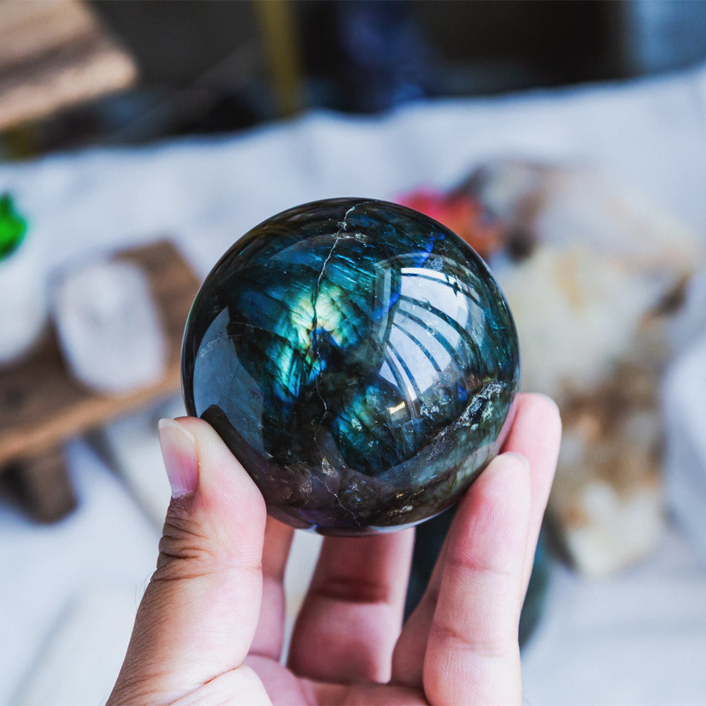 Reikistal Labradorite Sphere