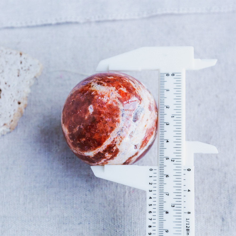 Reikistal Sunstone With Blue Apatite Sphere