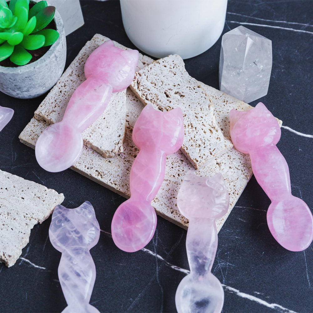 Reikistal Rose Quartz Spoon