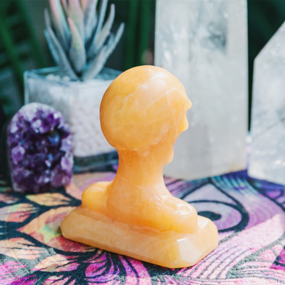 Reikistal Orange Calcite Skeleton Man