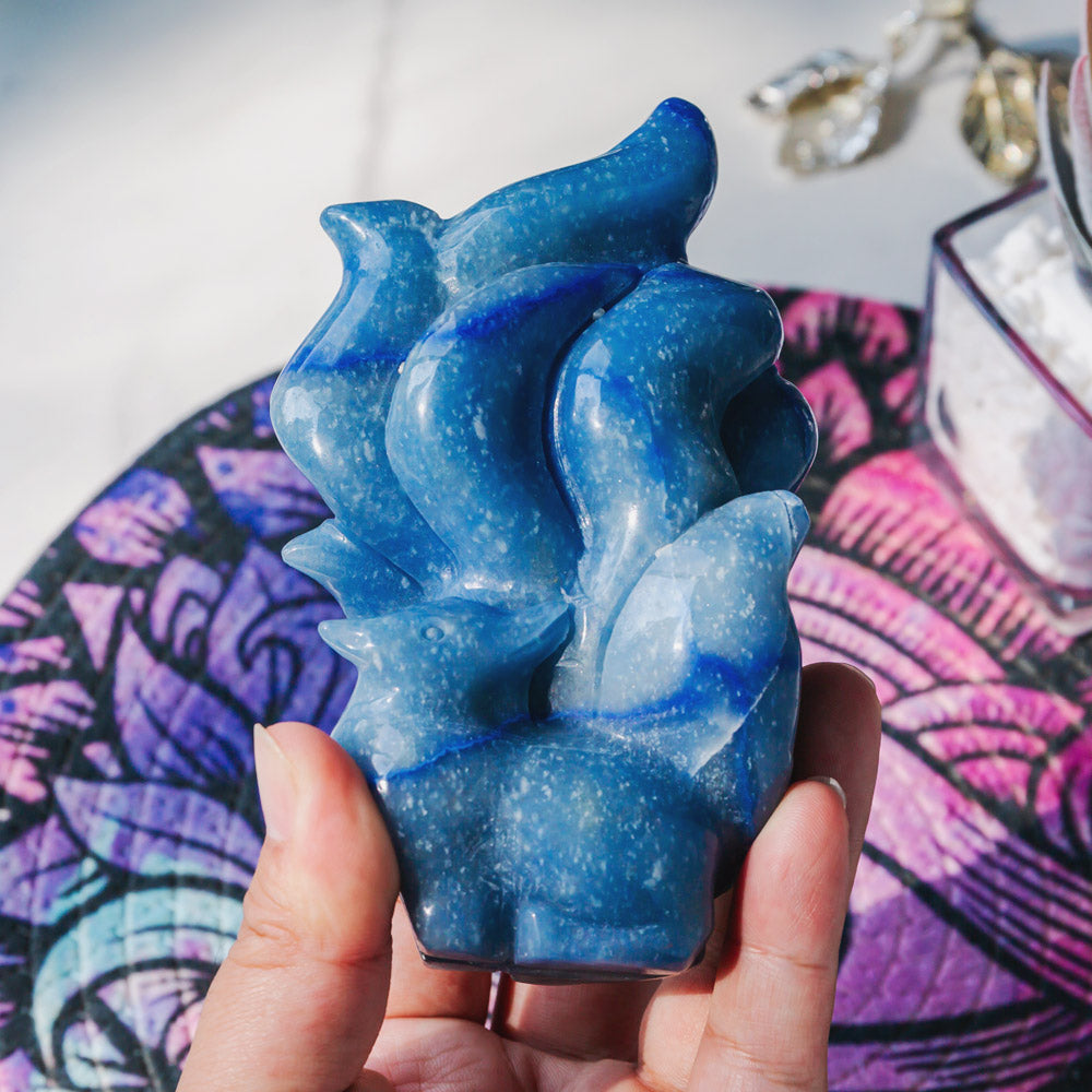 Reikistal Blue Aventurine 9 Tail Fox