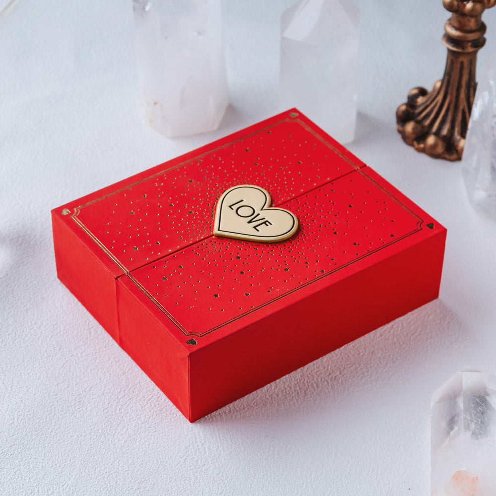 Reikistal Mother's Day New Heart-shaped Natural Crystal Gift Box Set