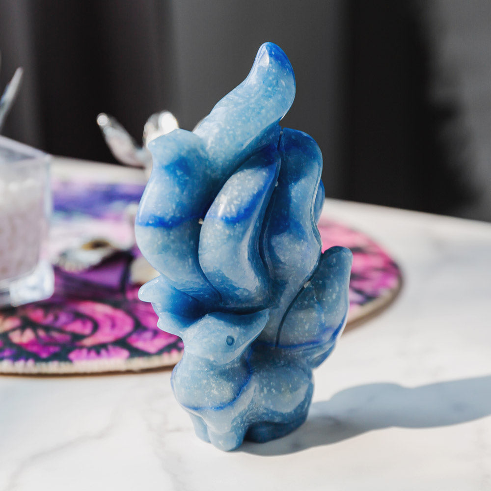 Reikistal Blue Aventurine 9 Tail Fox