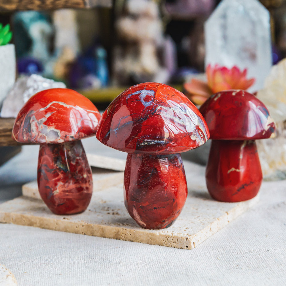 Reikistal Red Jasper Mushroom