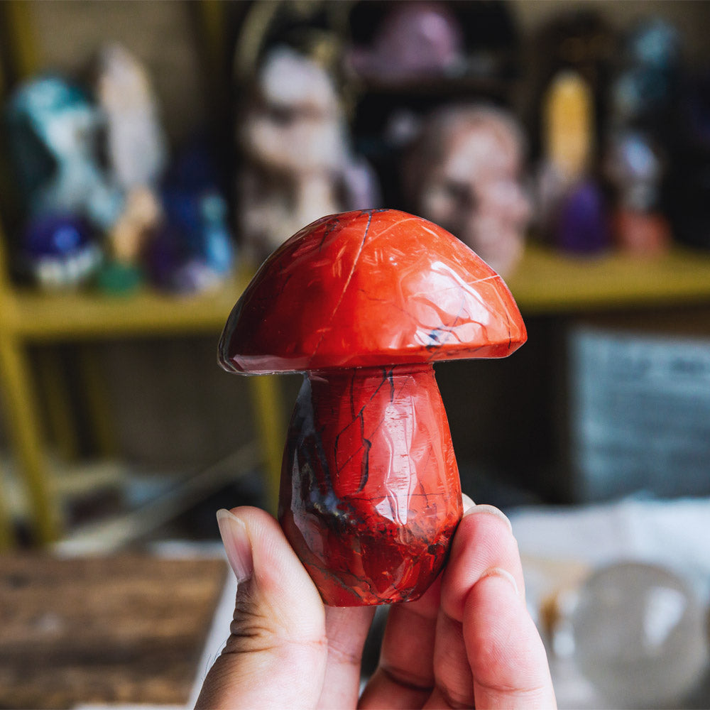 Reikistal Red Jasper Mushroom