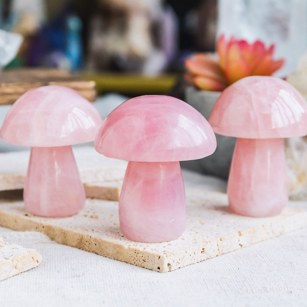 Reikistal Rose Quartz Mushroom