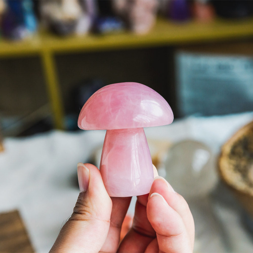 Reikistal Rose Quartz Mushroom