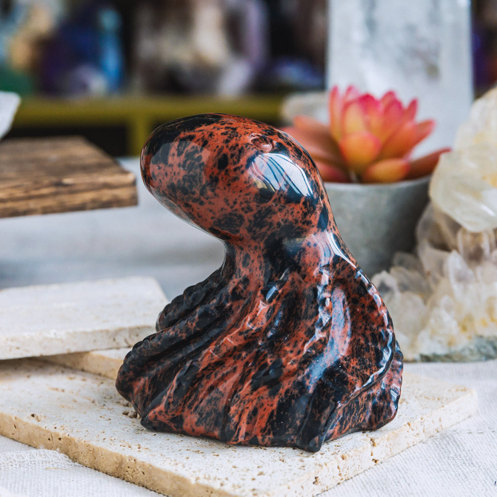 Reikistal Mahogany Obsidian Octopus