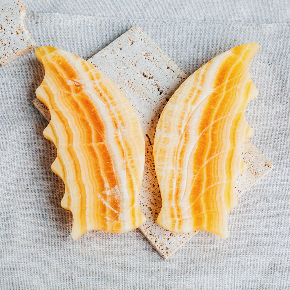 Reikistal Banding Orange Calcite Butterfly Wings