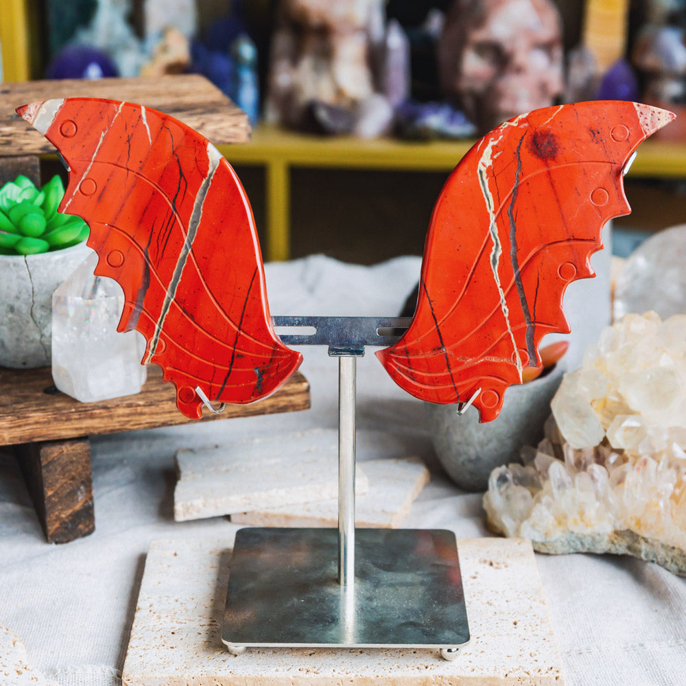 Reikistal Red Jasper Butterfly Wings