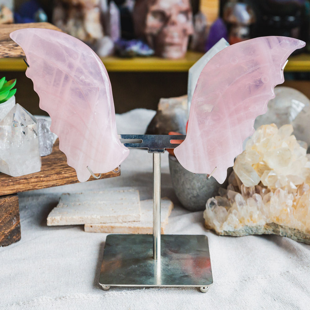 Reikistal Rose Quartz Butterfly Wings