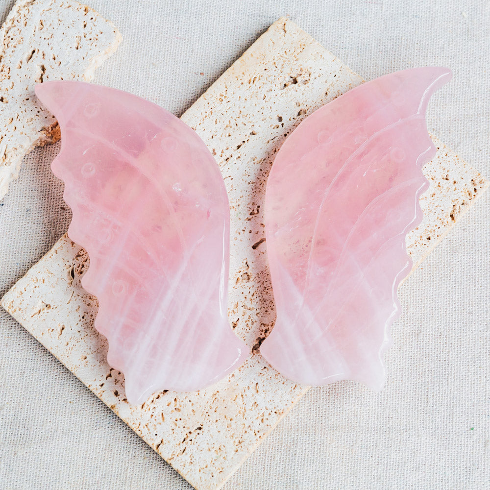 Reikistal Rose Quartz Butterfly Wings