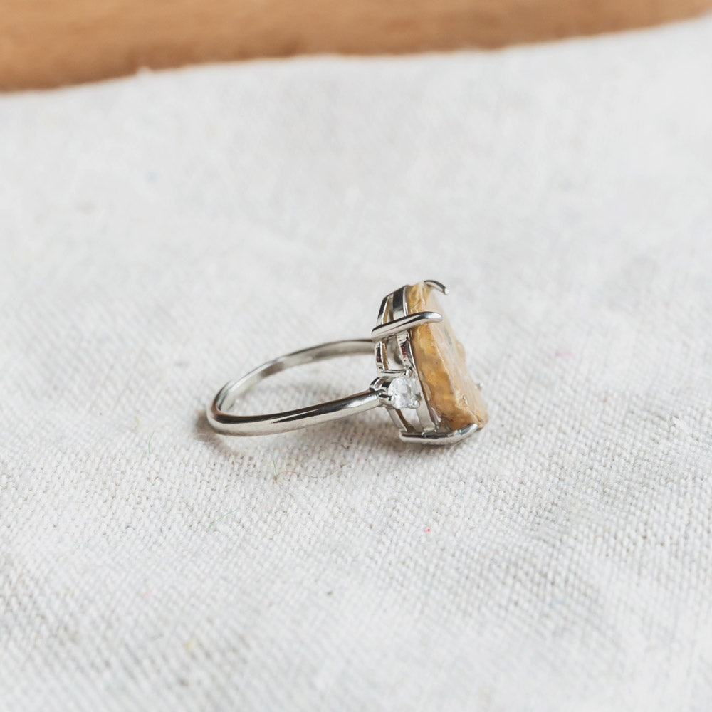 Reikistal Fossil Snail Ring